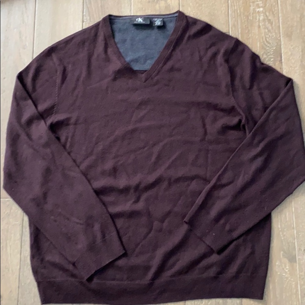 Calvin Klein Extra Fine Merino Wool V Neck